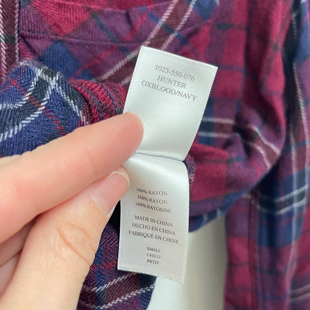 Rails Hunter Button Down In Oxblood/Navy - image 7